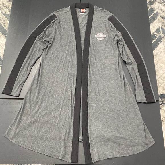 Harley-Davidson Long Breezy Quilted Cardigan - S/M - Picture 2 of 11